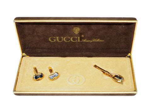 gucci tie clip cheap|Gucci tie and cufflink set.